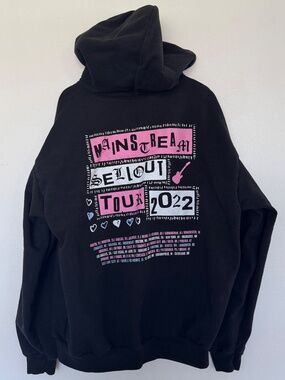 Machine Gun Kelly Mainstream Sellout Tour 2022 Zip Up Hoodie Mens 2XL Black MGK